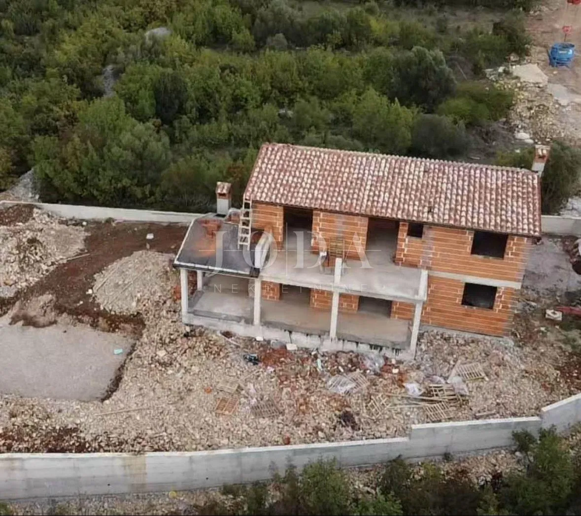 labin, okolica, kuća u izgradnji s pogledom na more - slika 4