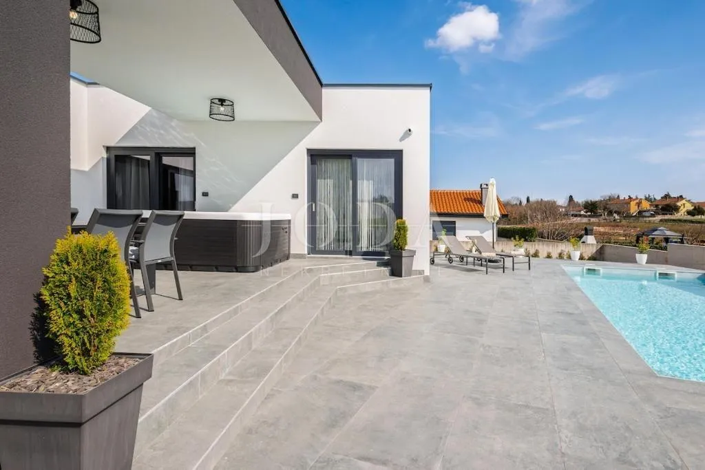 žminj, moderna villa sa bazenom, jacuzzijem i saunom - slika 8