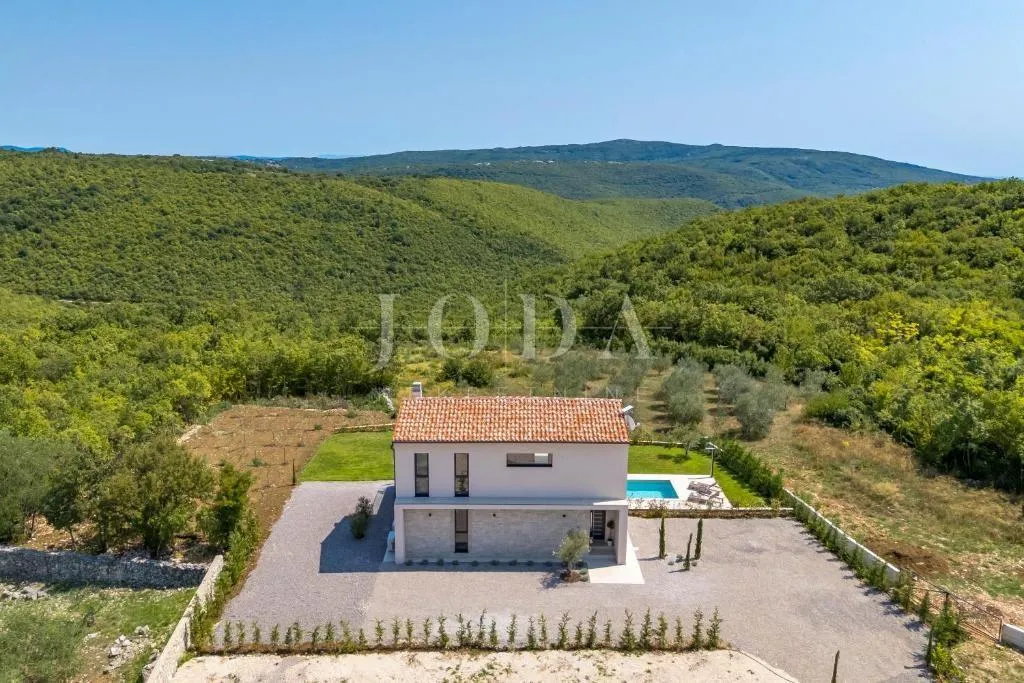 labin, okolica, moderna villa s bazenom i privatnim wellnessom - slika 19