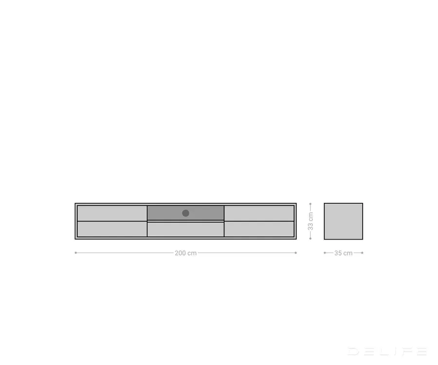 komoda eloi 200x33cm, materijal: bagrem - slika 9
