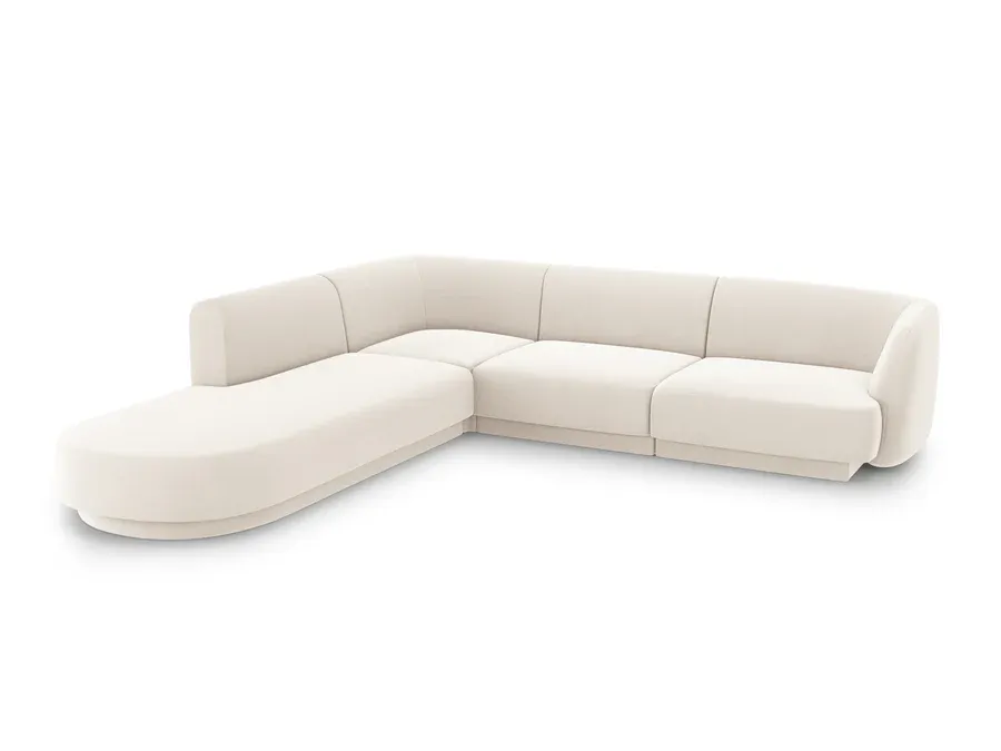 kutna garnitura miley 255x248cm, materijal: baršun - slika 2