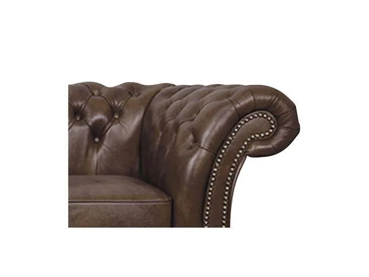 chesterfield garnitura winfield basic leather | 4-sjedišta | brown - slika 2