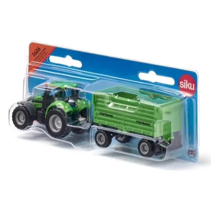 siku deutz-fahr traktor sa fortuna 4-osovinskom prikolicom - slika 5