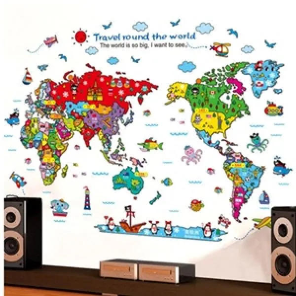 zidna naljepnica - travel round the world - slika 2