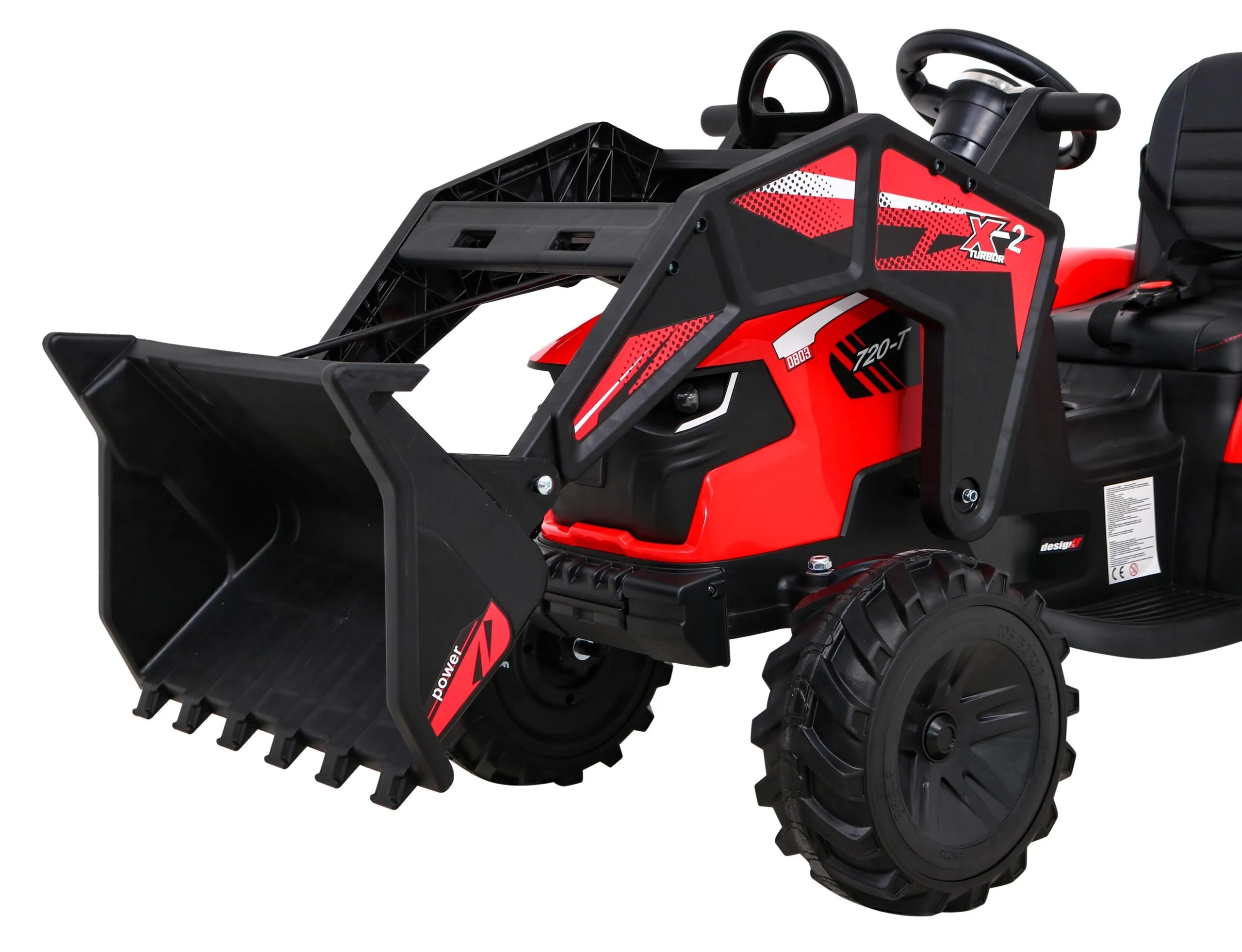 bager na akumulator s prikolicom 720-t 4x4- crveni - slika 12