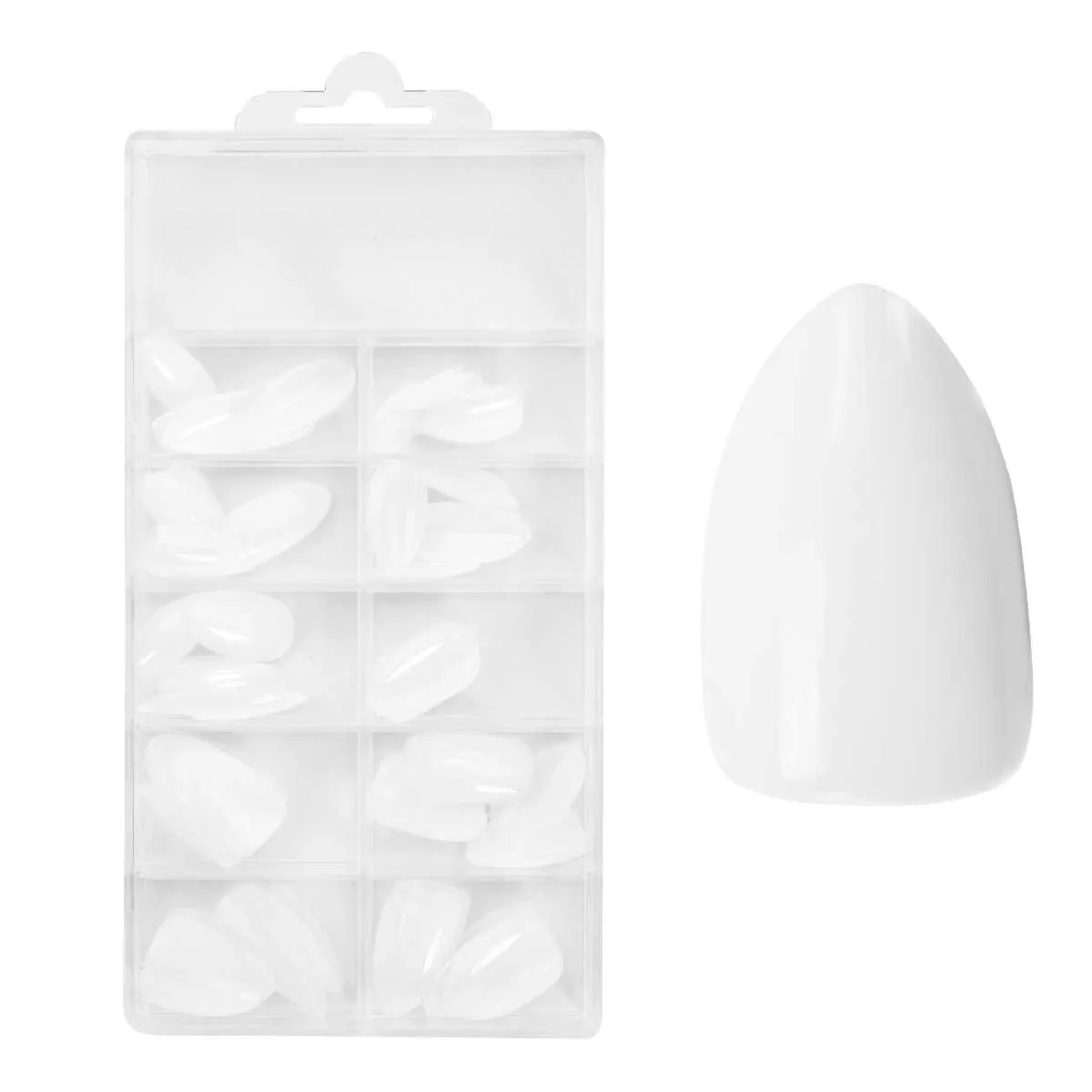 easy guide - press-on fullcover tipse milky – almond - kratke (100 kom.) - slika 3