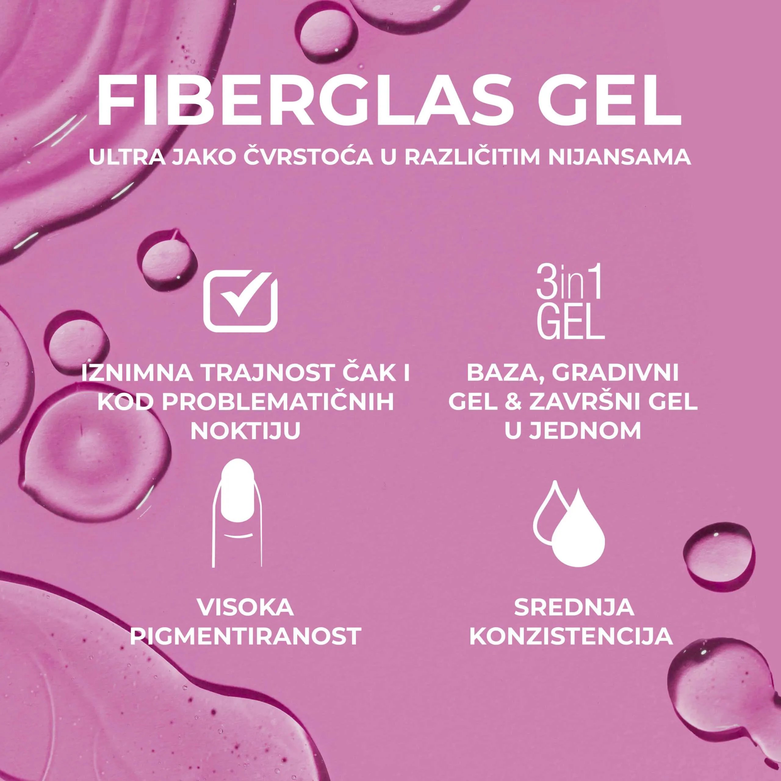 fiberglas gel milky rose - slika 2