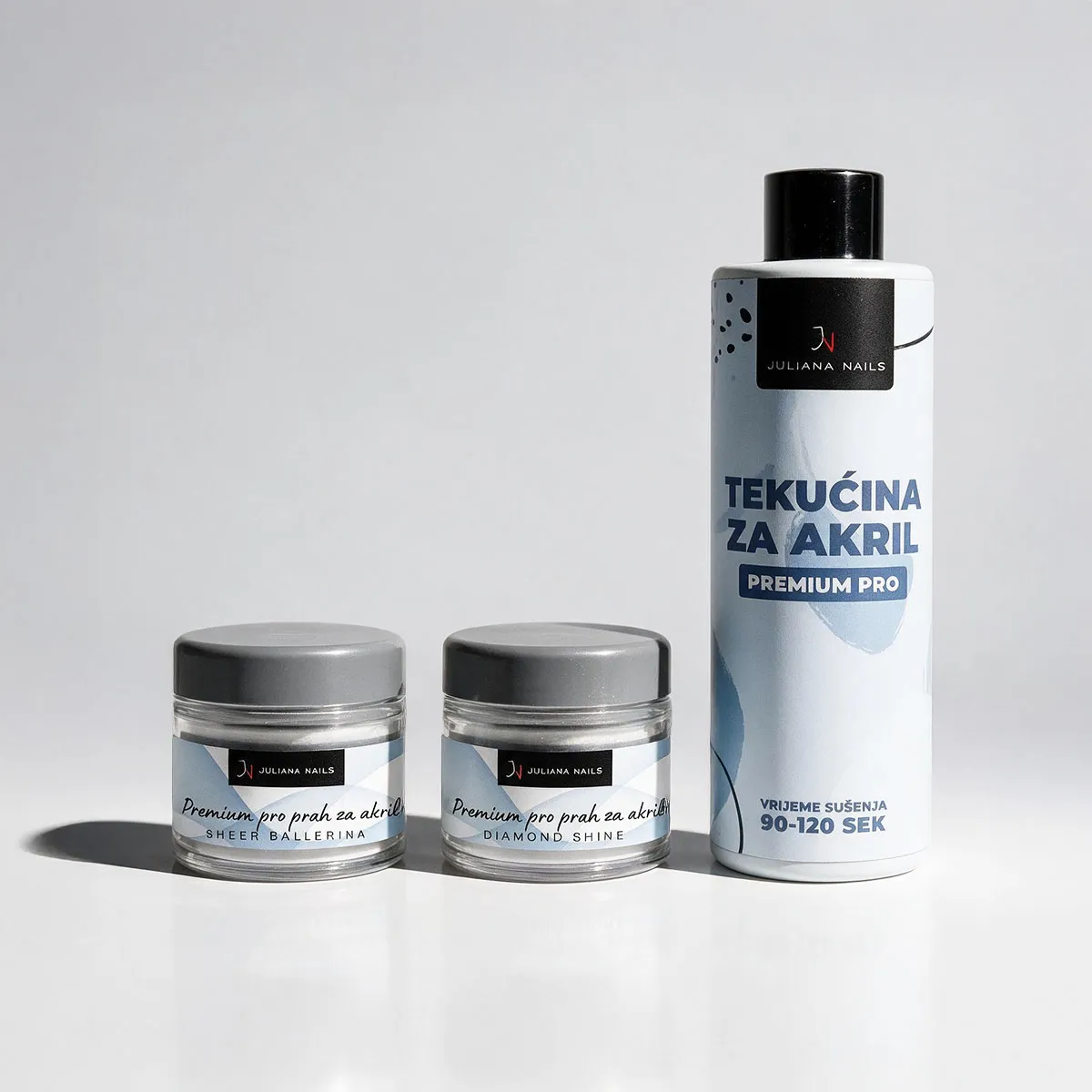Acrylic Pro Trio – Tekućina + 2 Praha za akril Set - Zagreb