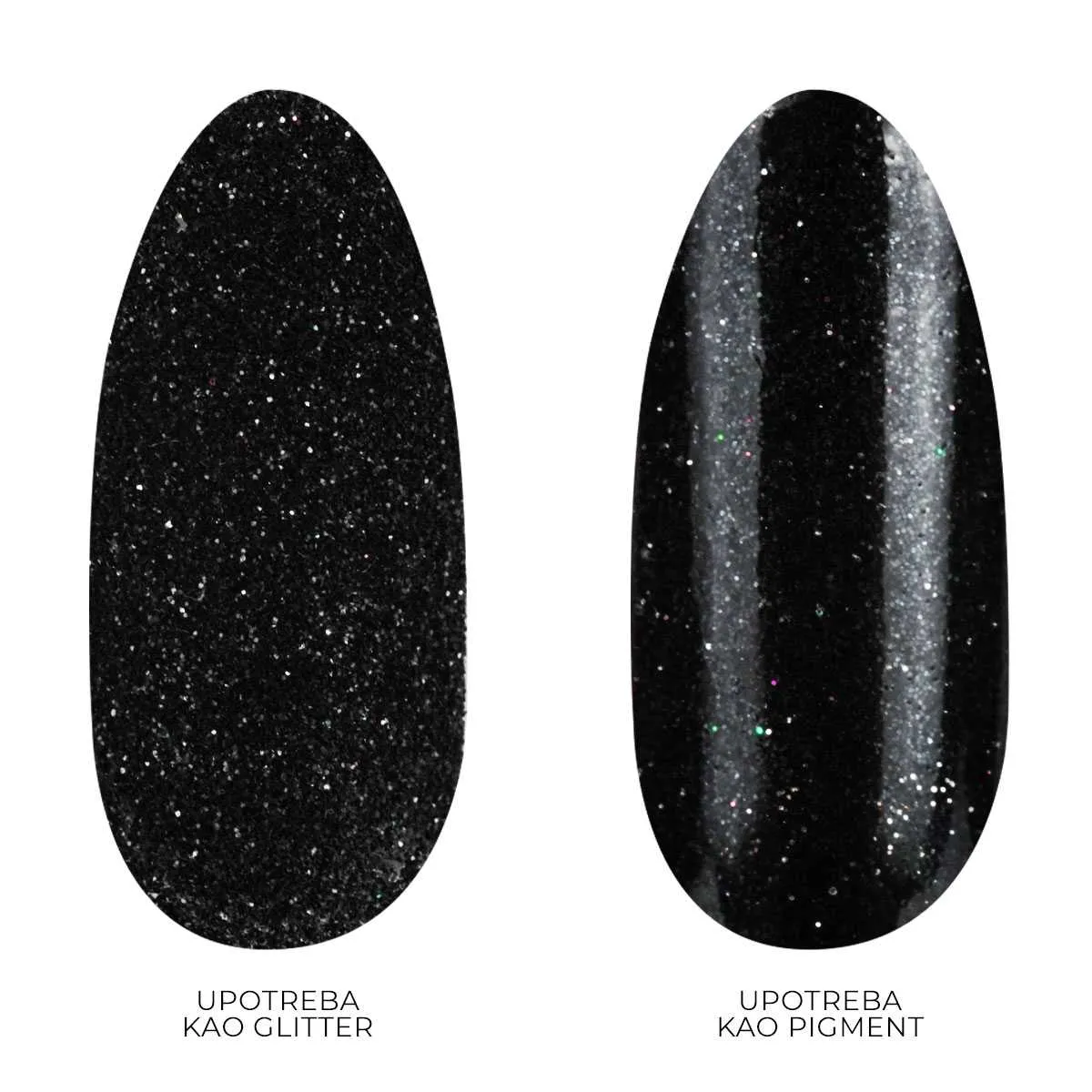 micro glitter - pure black - slika 3