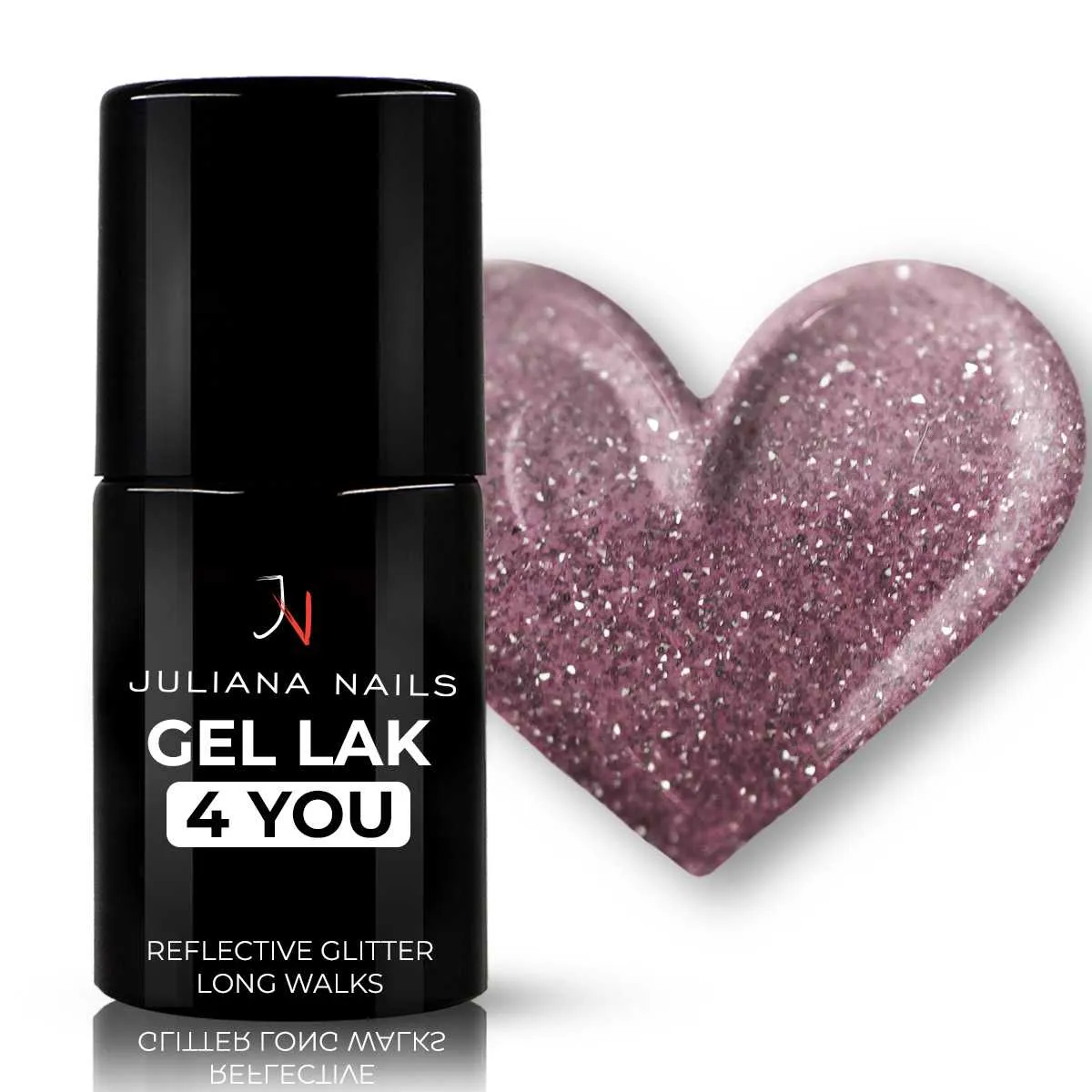 gel lak 4 you - reflective glitter long walks 6ml - slika 3