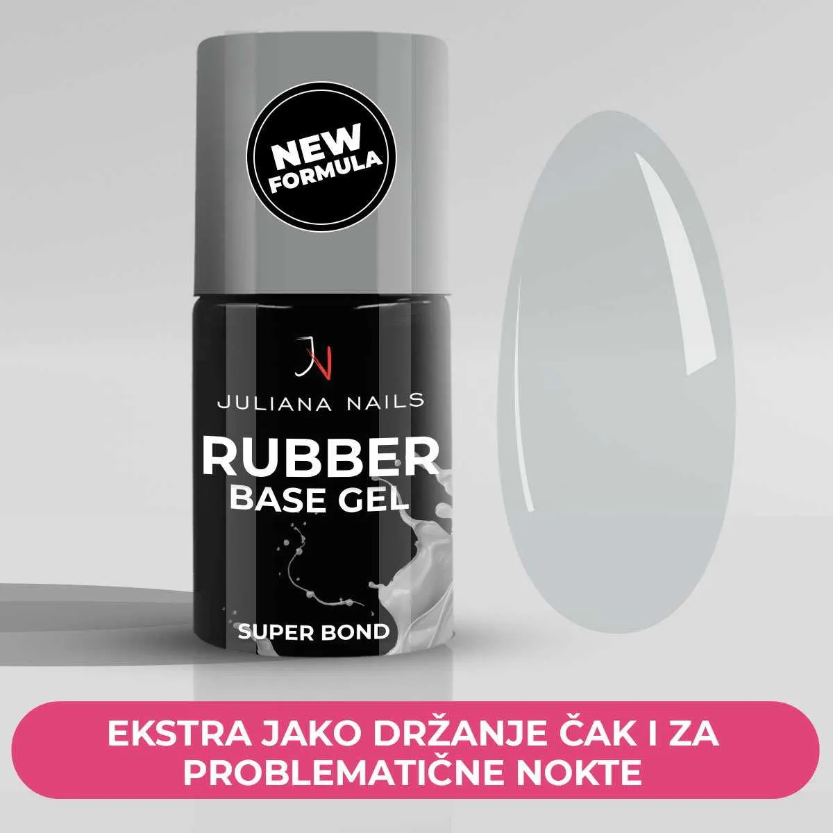 rubber base gel - clear - slika 2