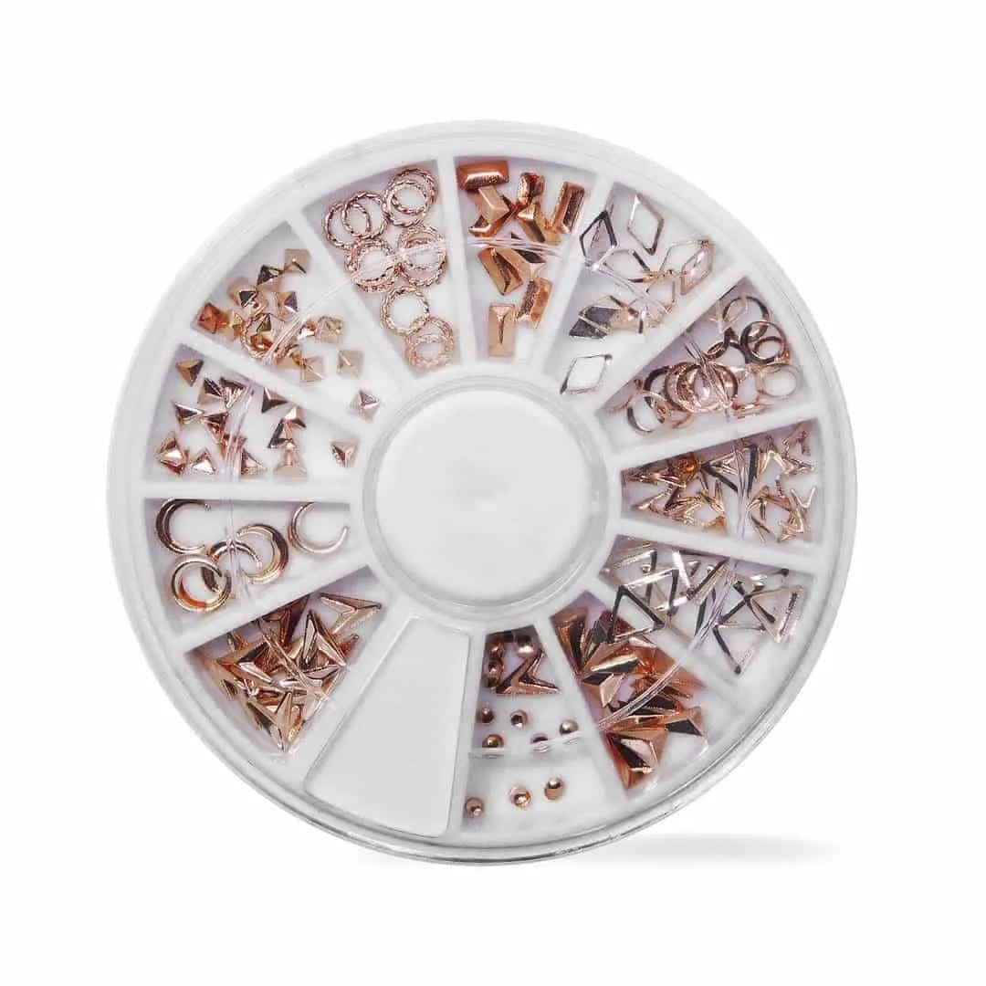 nail art kotačić rose gold mix - slika 2