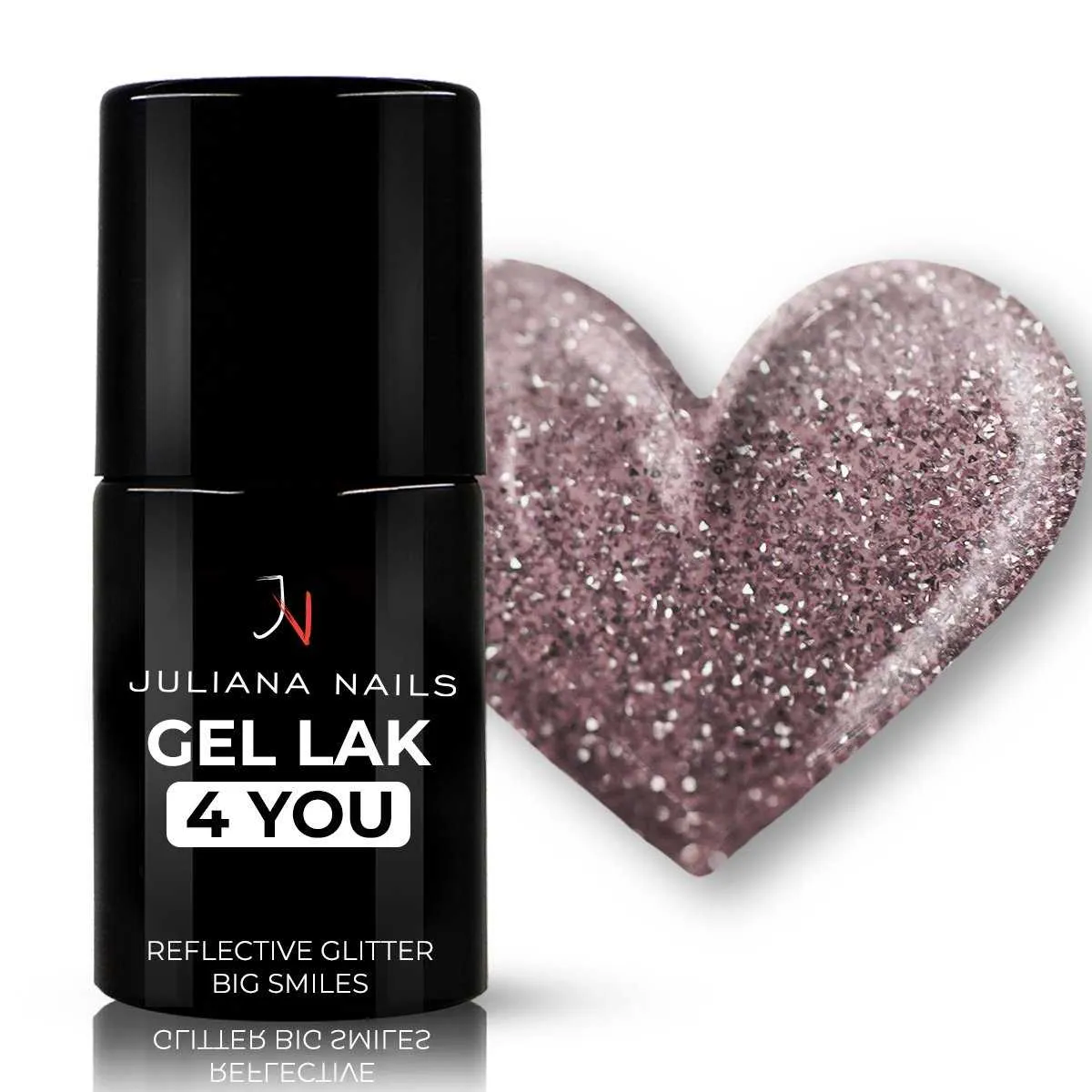 gel lak 4 you - reflective glitter big smiles 6ml - slika 3