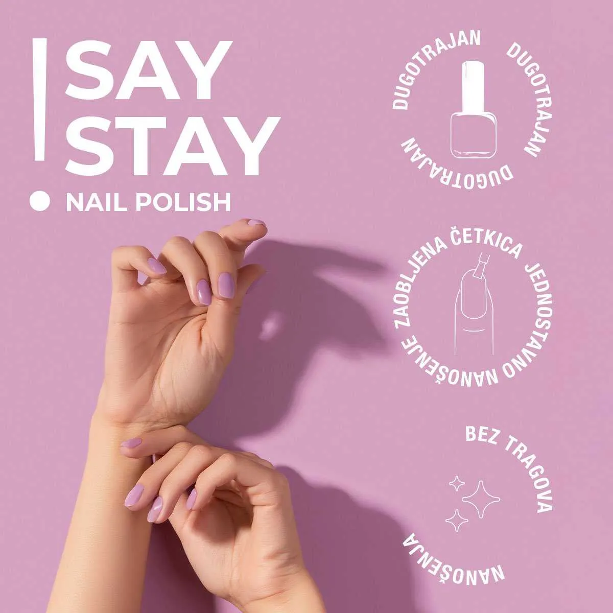 say stay! lak za nokte 10ml – chocolate milkshake - slika 2
