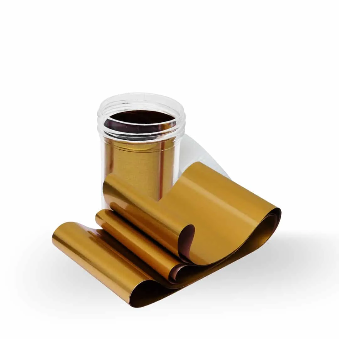 nail art folija golden glow - slika 3