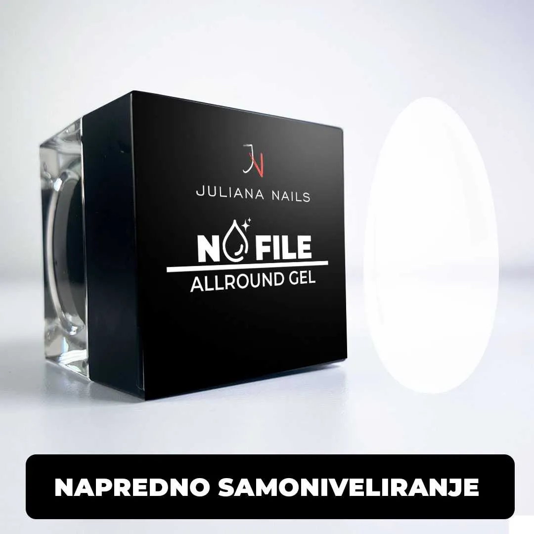 no file allround gel - milky white - slika 1