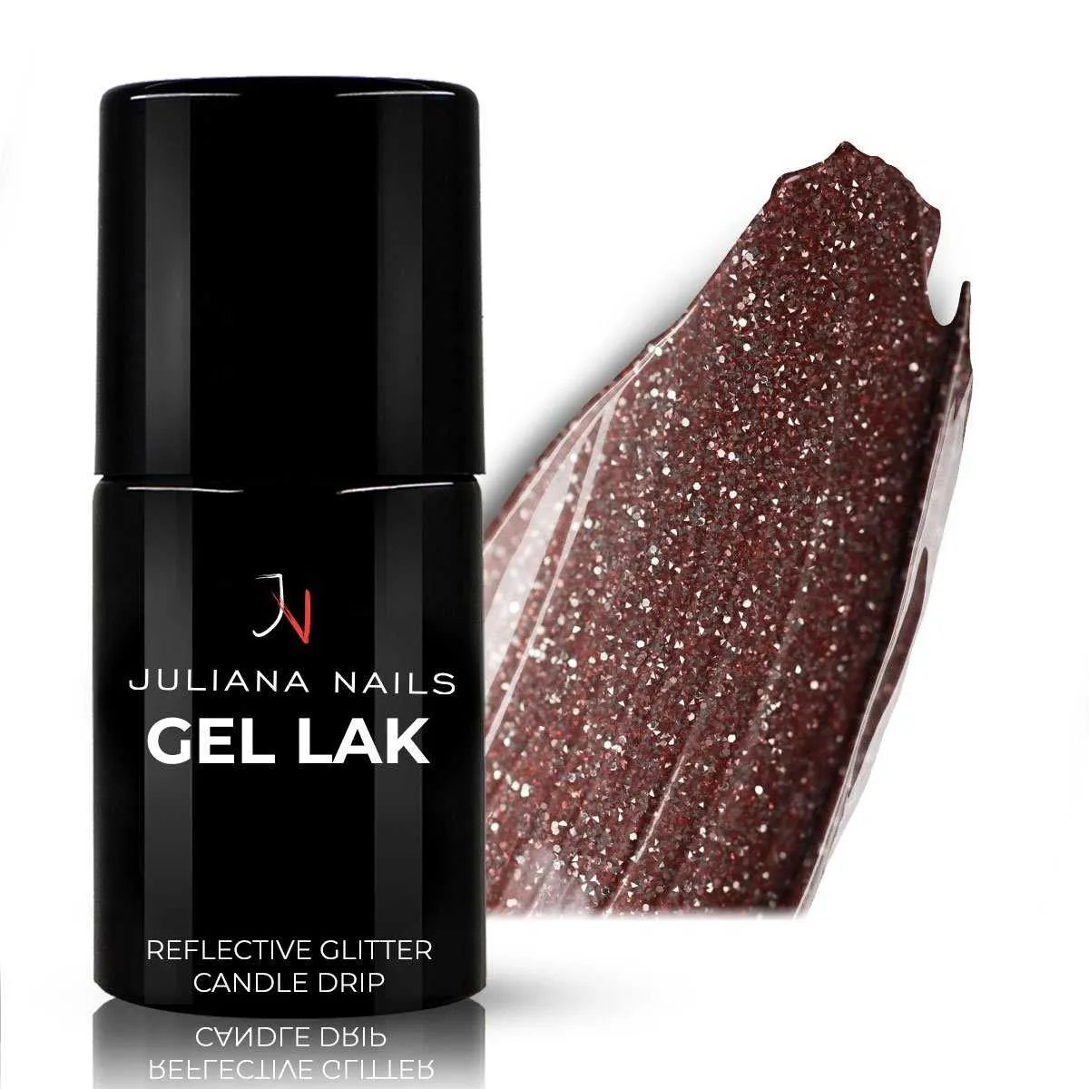 gel lak reflective glitter candle drip 6ml - slika 3