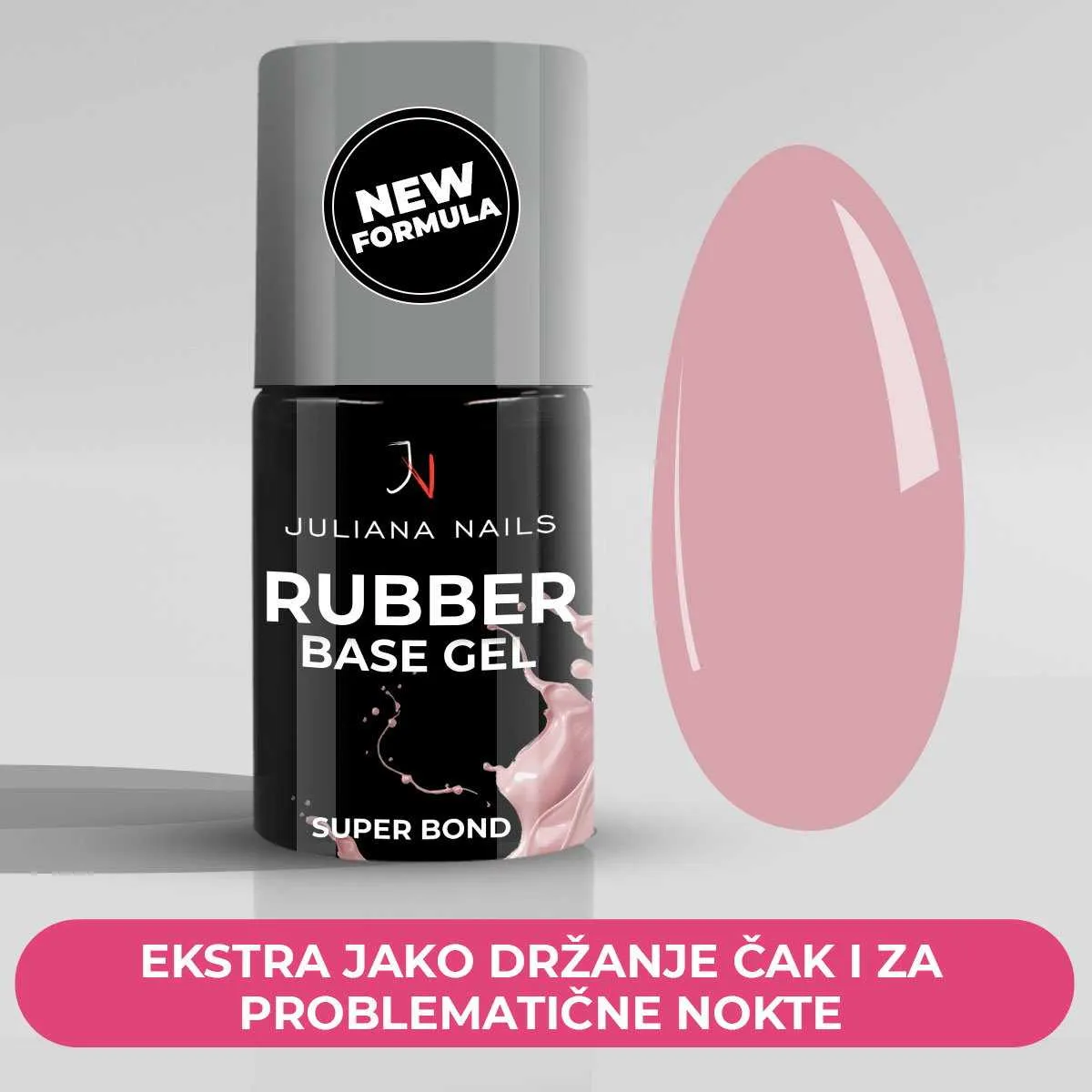 rubber base gel - natural rose - slika 3