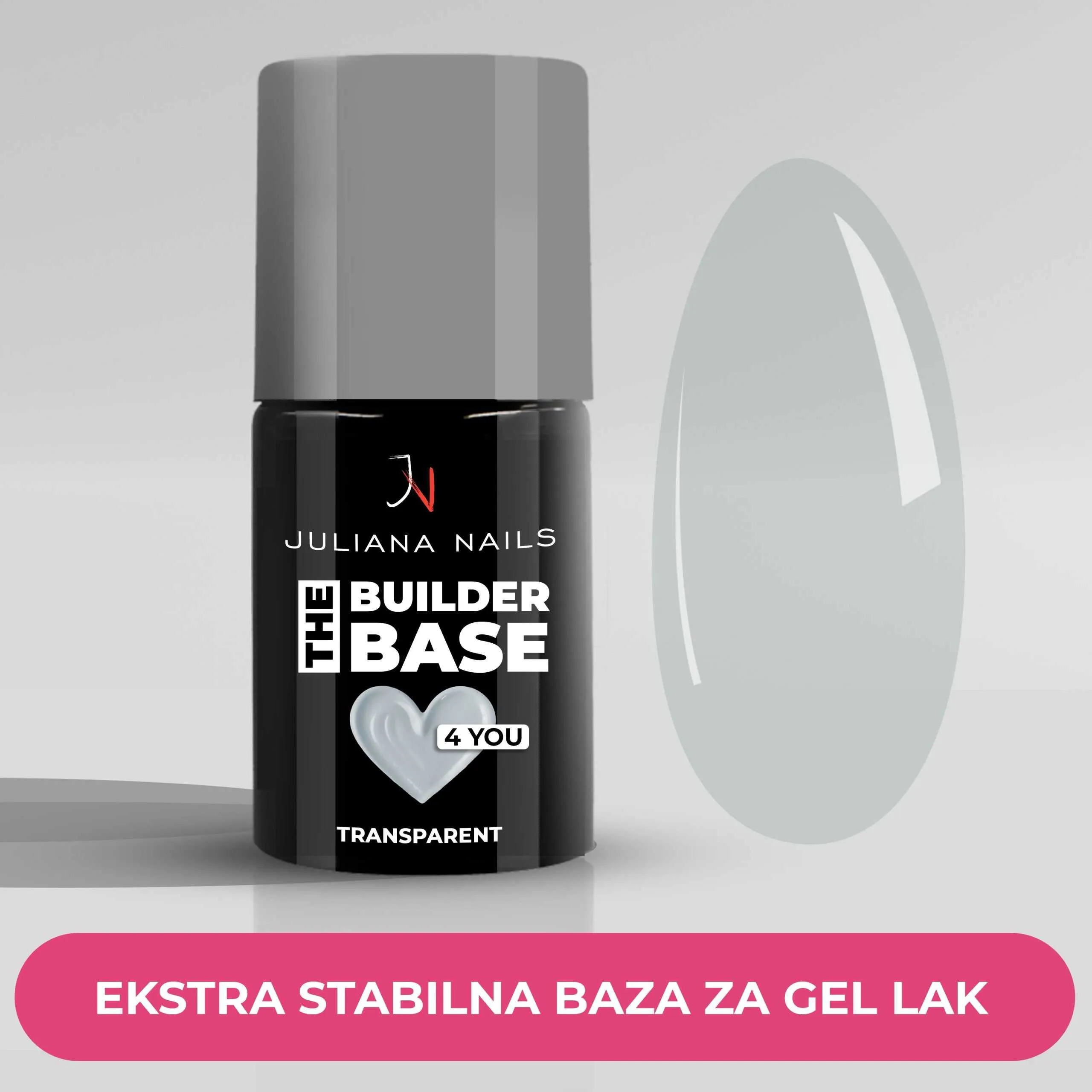 gel lak 4 you - the builder base - clear - slika 3