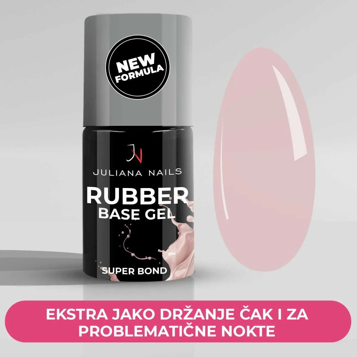 rubber base gel - natural beige - slika 3