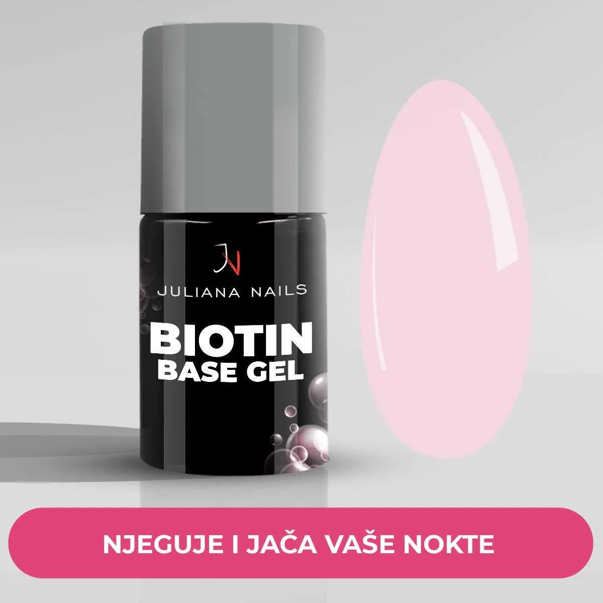 biotin base gel - milky rose - slika 2