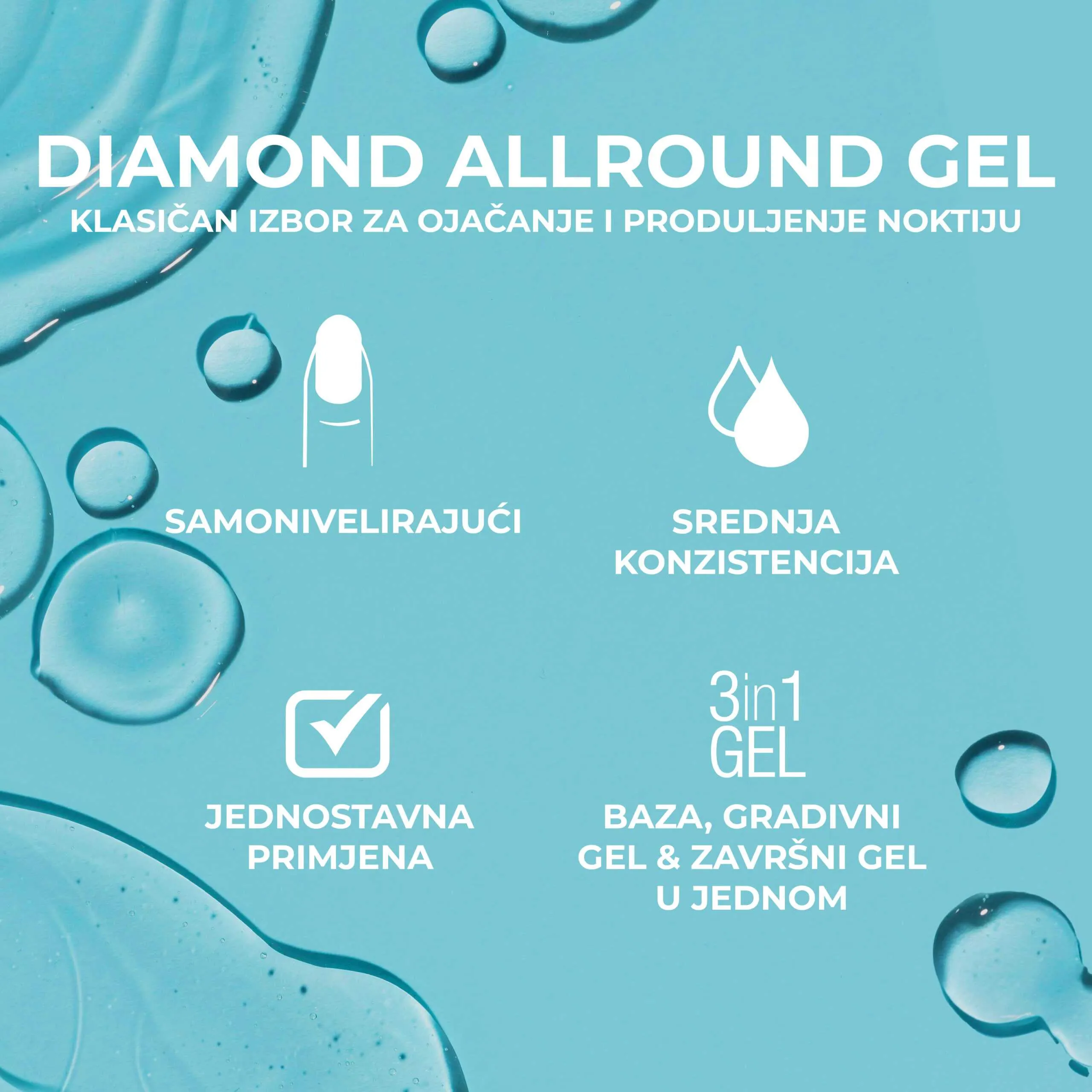 diamond allround gel - milky rose - slika 2