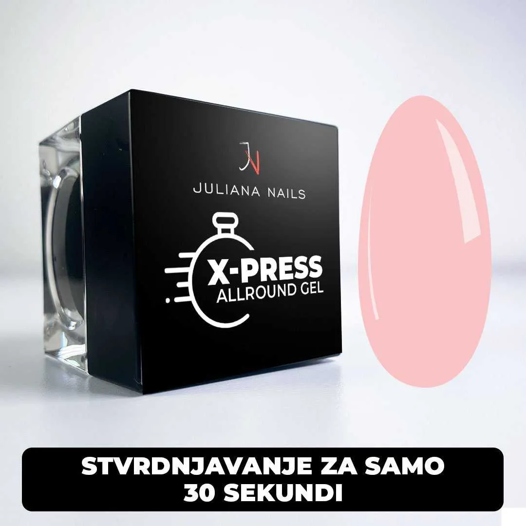 x-press allround gel – 30 sek. – cover nude - slika 4