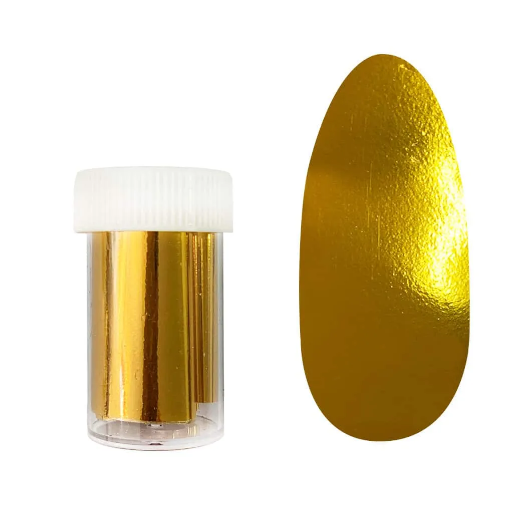 nail art folija golden glow - slika 4