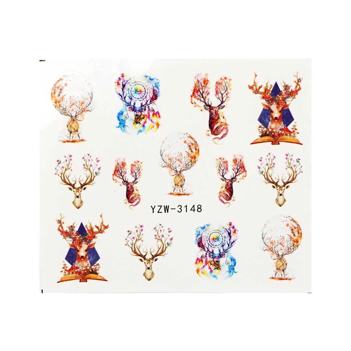 nail art water transfer tattoo – cozy autumn 1 - slika 2