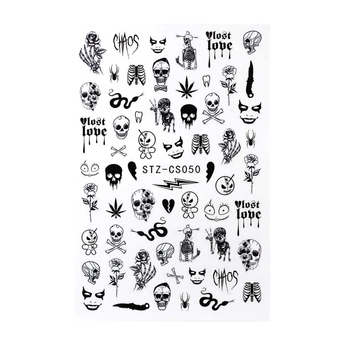 Nail Sticker - Creepy Halloween 6 - Zagreb