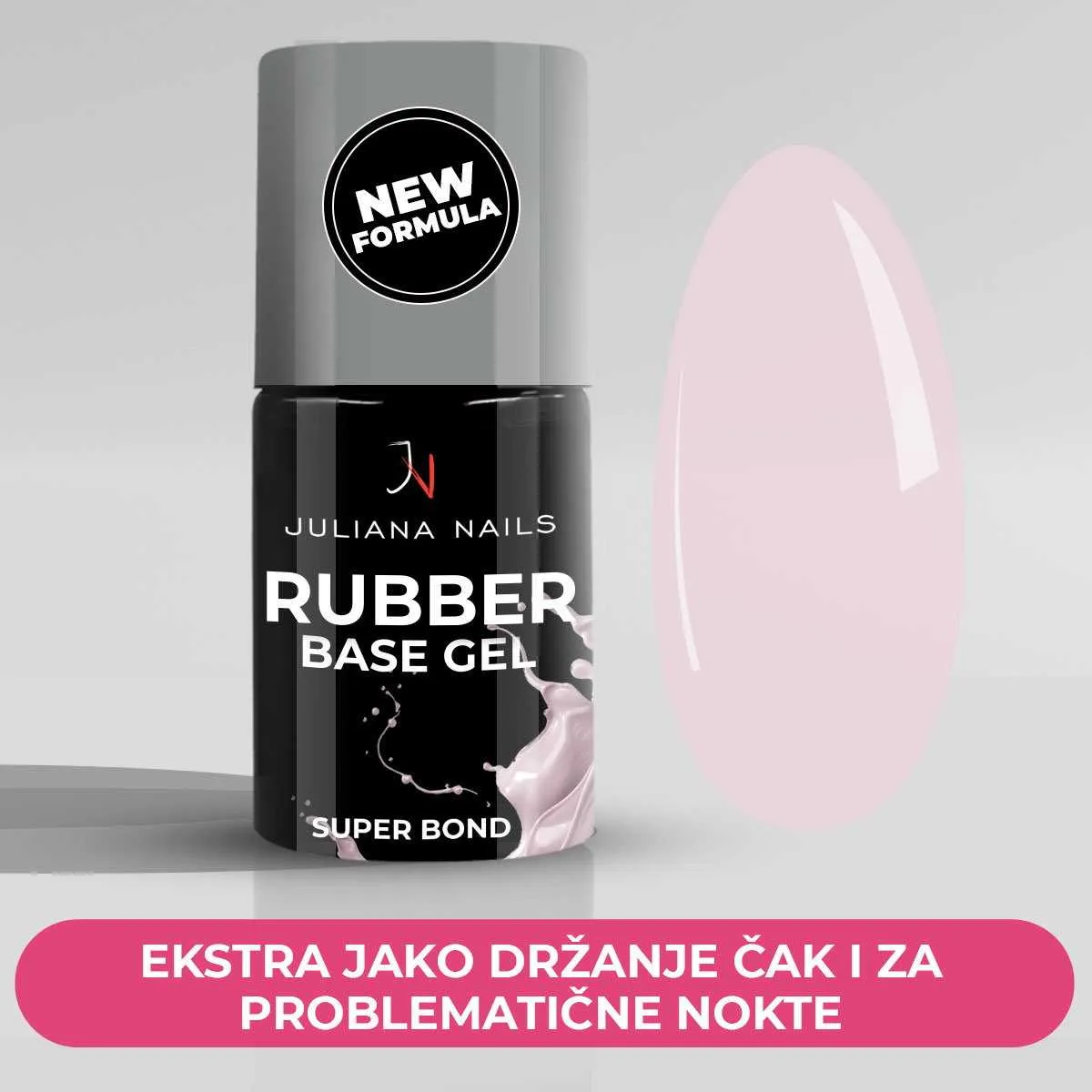rubber base gel - milky rose - slika 4