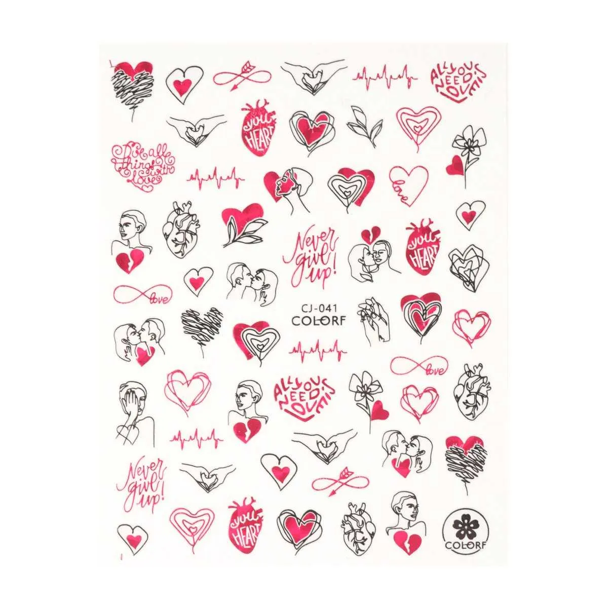 nail sticker – heart whisper 4 - slika 1