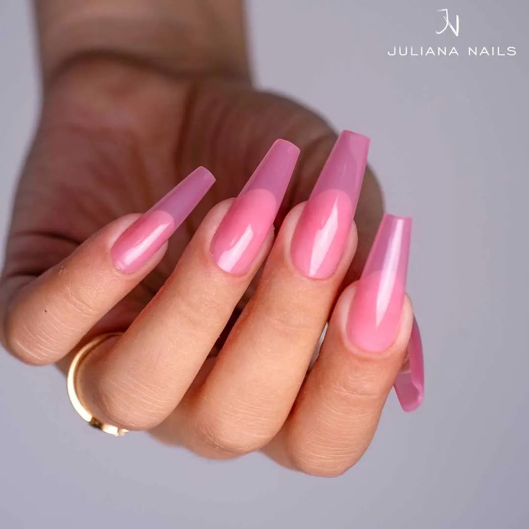 press-on fullcover tipse sheer pink – ballerina – duge (100 kom.) - slika 3