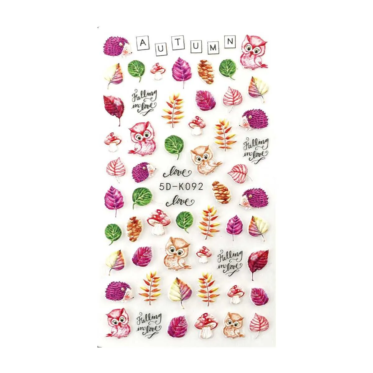 5d nail sticker – sweet autumn 2 - slika 1
