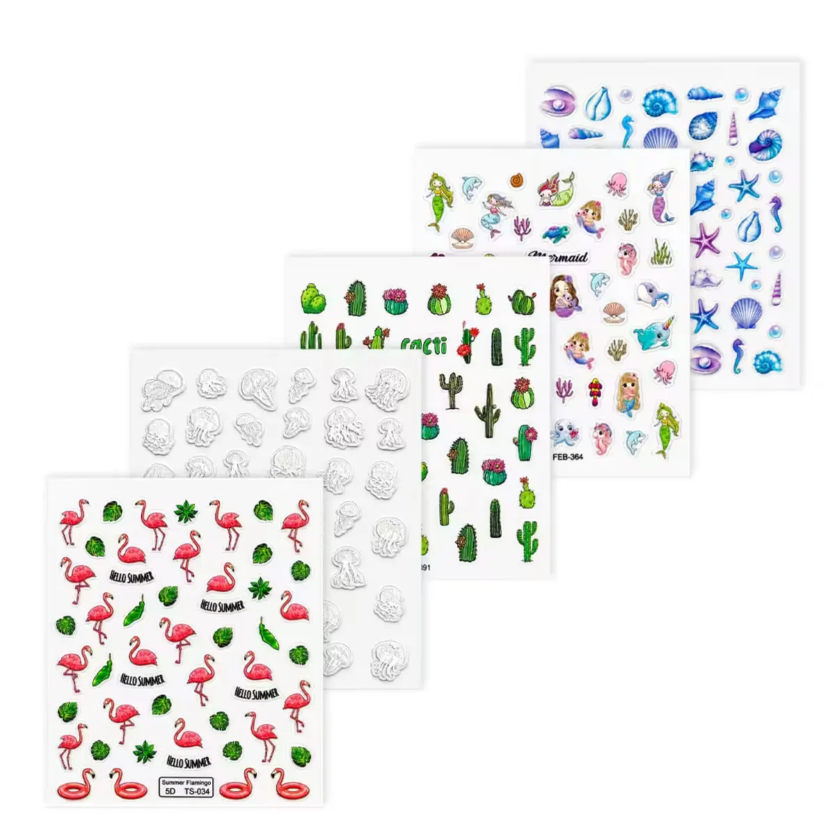 3D Nail Sticker Value Bundle - Summer - Zagreb