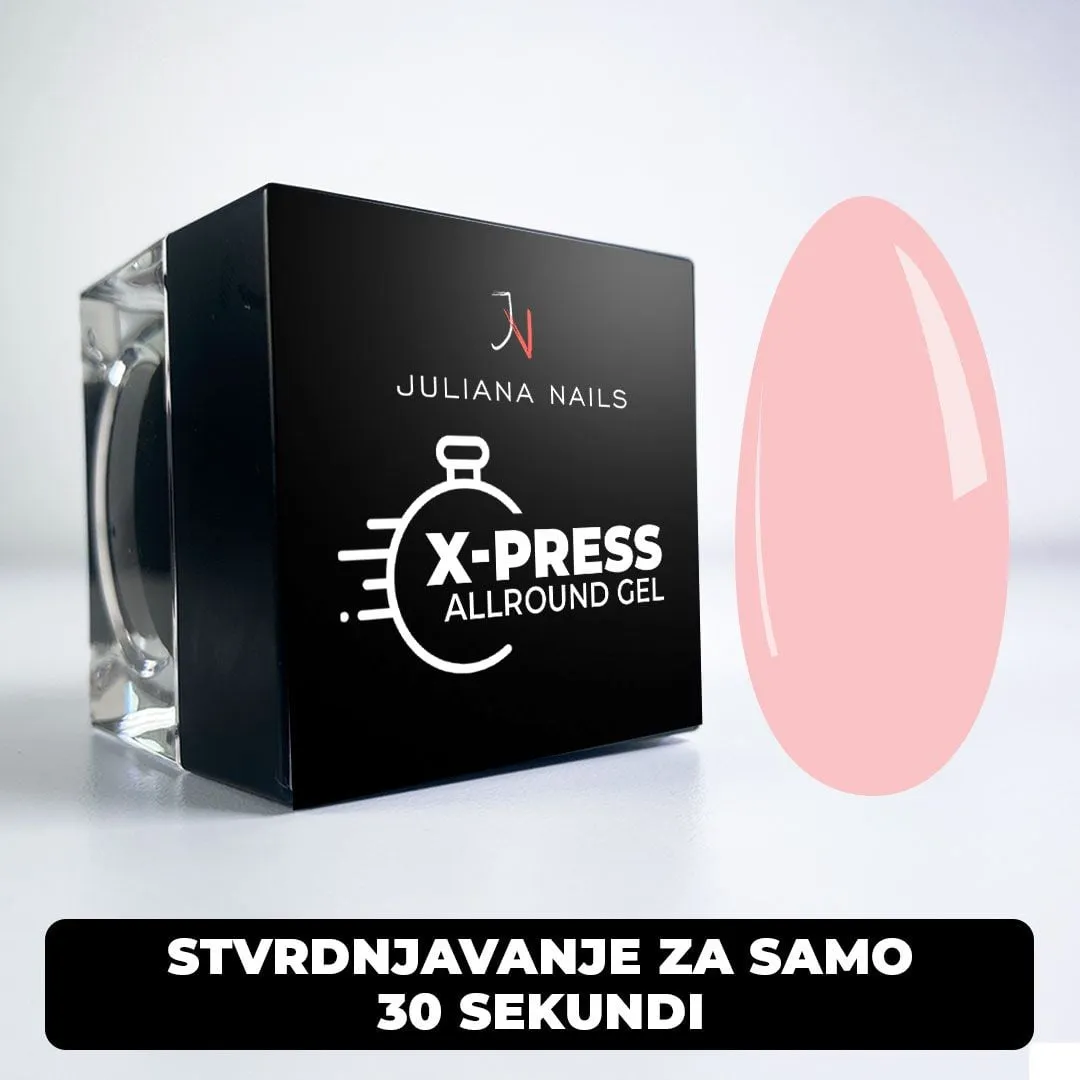 x-press allround gel – 30 sek. – cover nude - slika 4