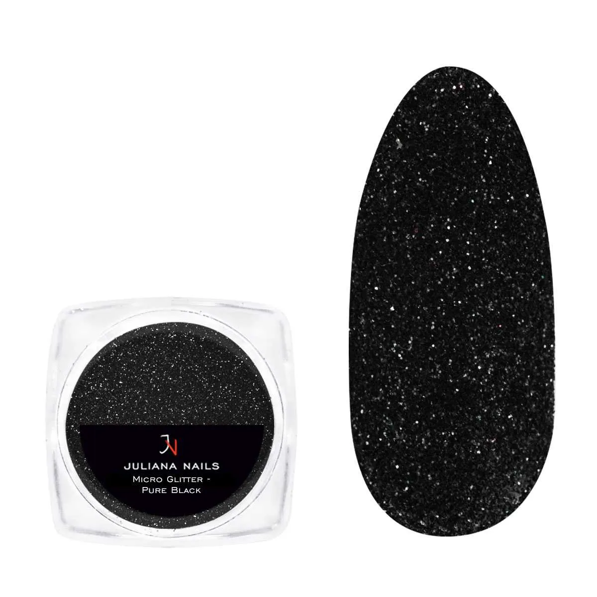 micro glitter - pure black - slika 6