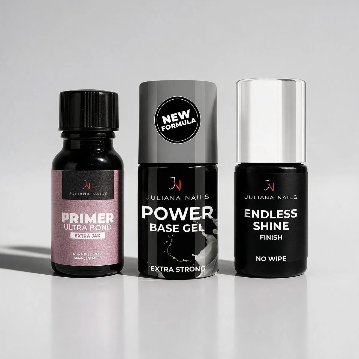 BIAB Base Set – Power Base za jačanje prirodnih noktiju (Primer, baza & završni sjaj) - Zagreb