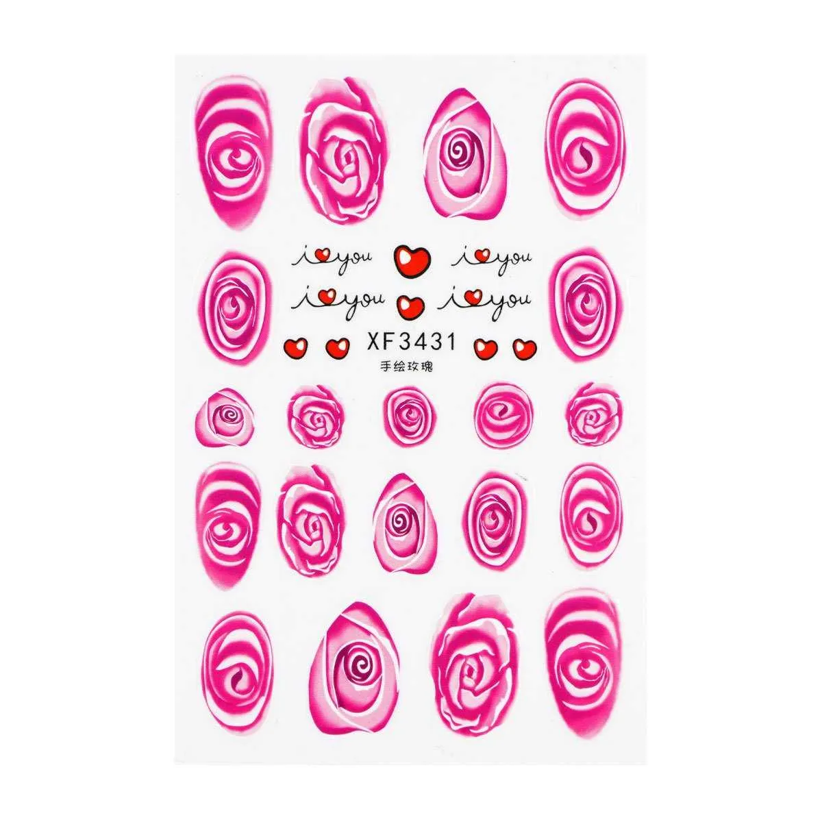 Nail Sticker – Rose Whisper – Magenta - Zagreb