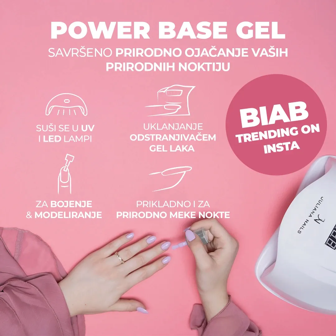 power base gel - milky white - slika 3