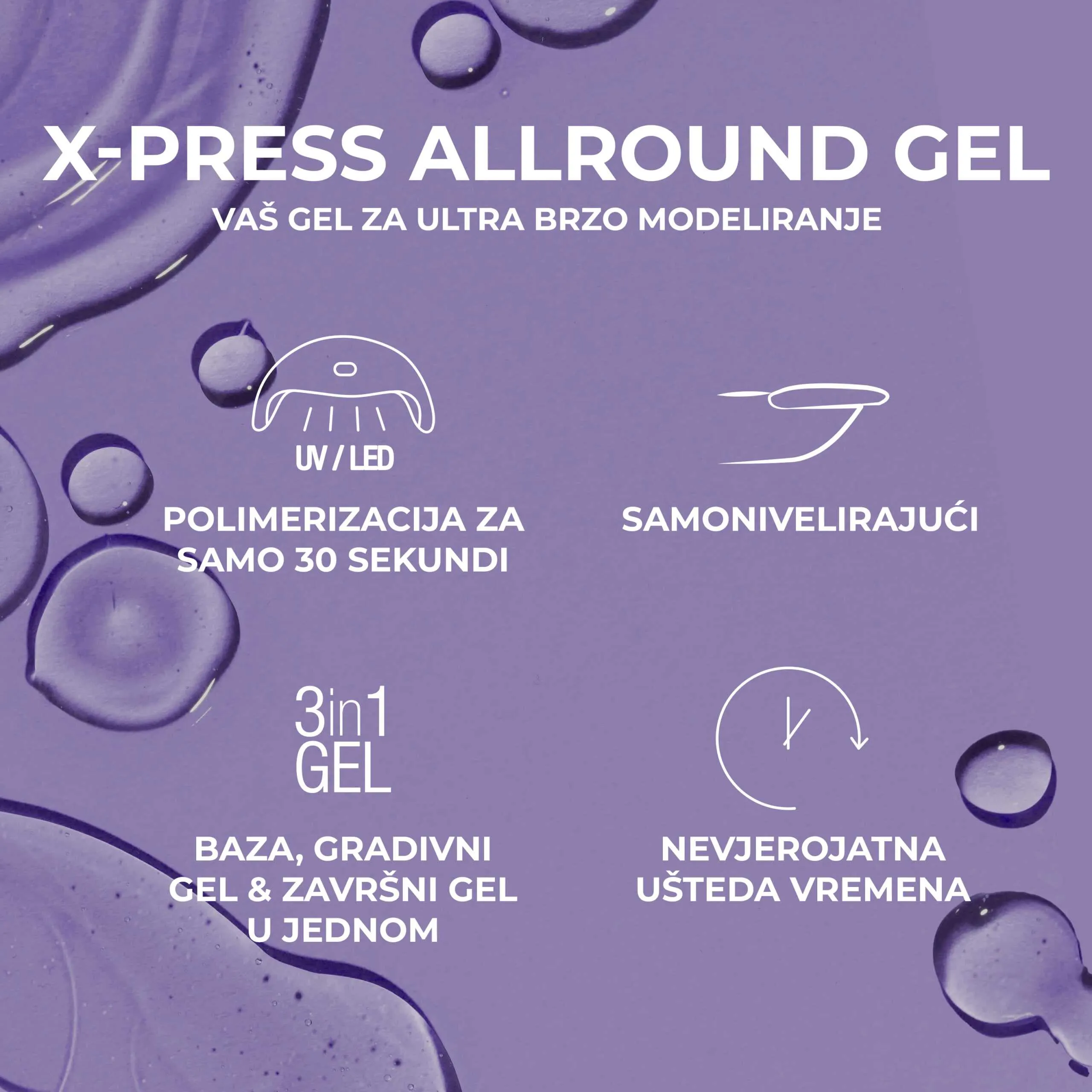 x-press allround gel – 30 sek. – milky rose - slika 2