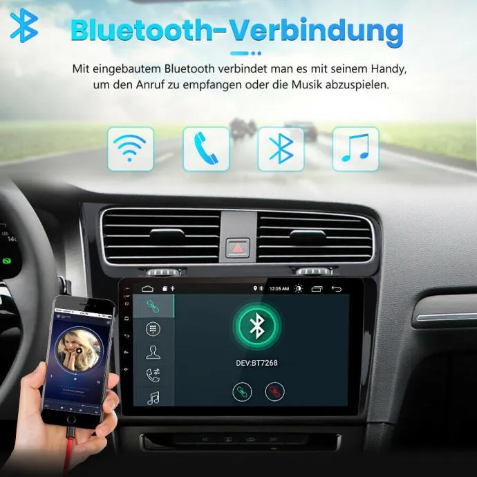 original android za vw golf 7 mk7 multimedija navigacija + kamera - slika 6
