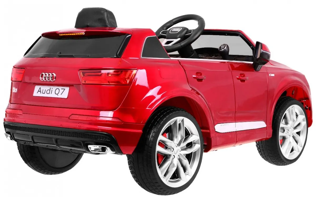 licencirani auto na akumulator audi q7 - crveni/lakirani - slika 6