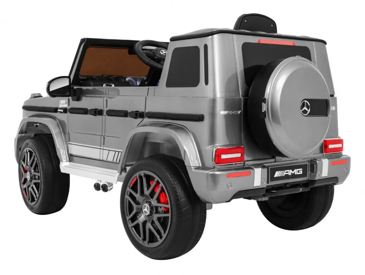 licencirani auto na akumultor mercedes g63 - sivi/lakirani - slika 3