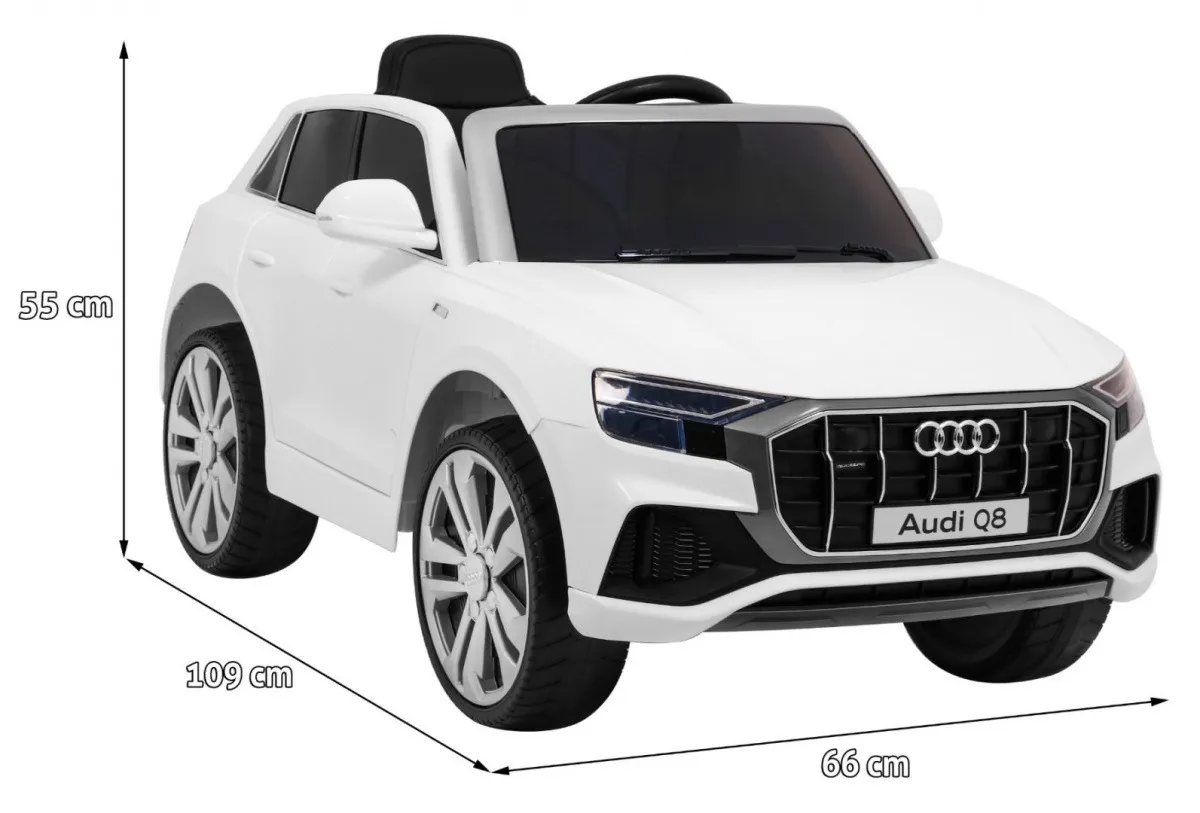 licencirani auto na akumulator audi q8 lift - bijeli - slika 4
