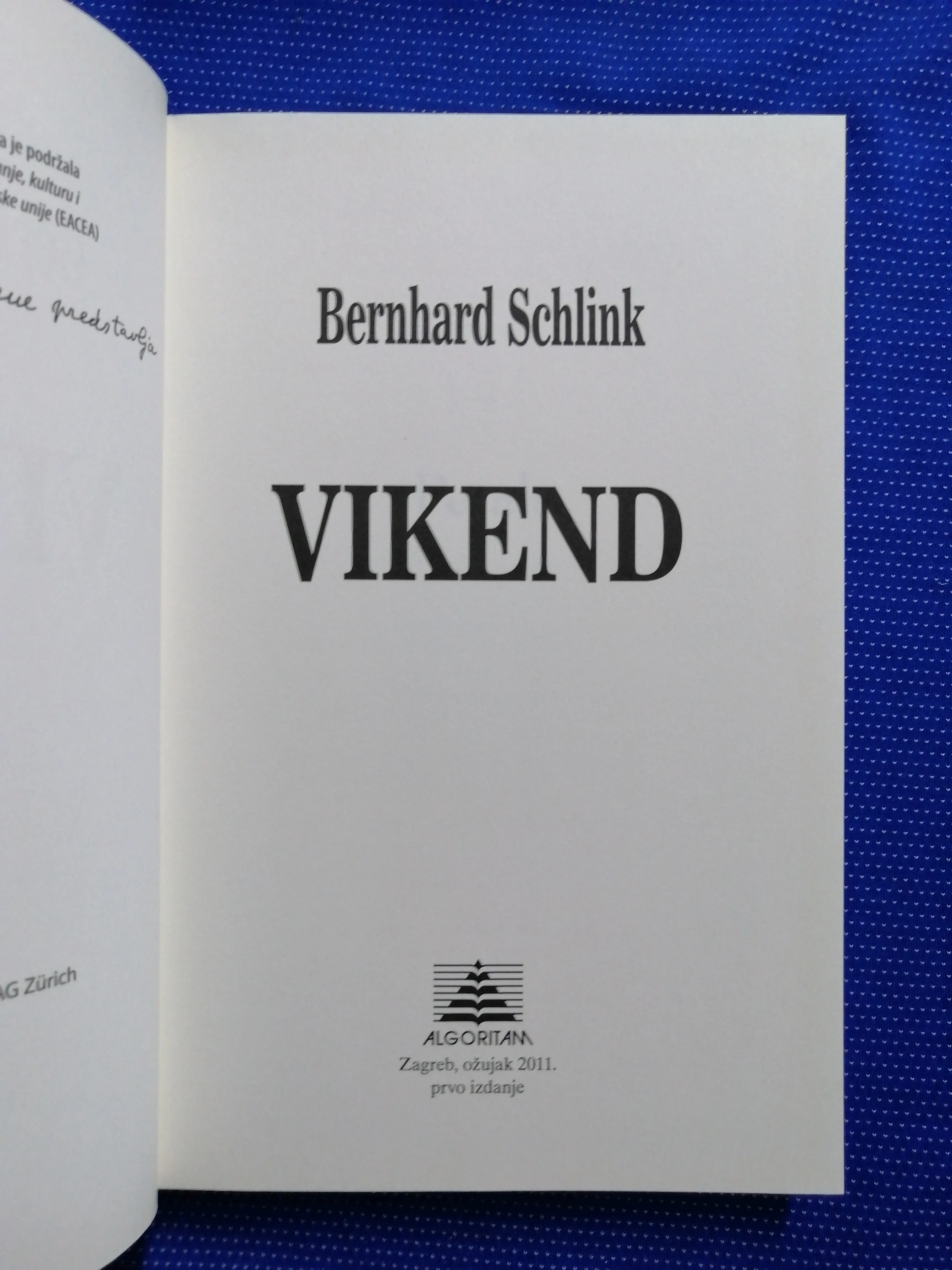 bernhard schlink – vikend - slika 2