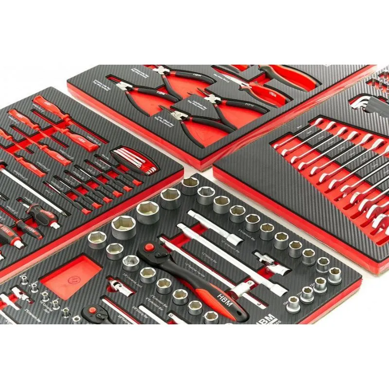 crveni set od 154 premium alata, 4 uložaka - slika 3