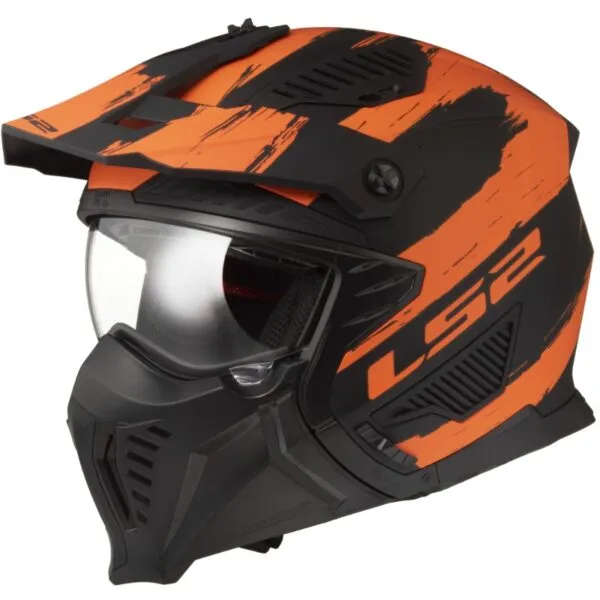 Kaciga Ls2 Of606 Drifter Mud Mat Crno-Narančasta - Split