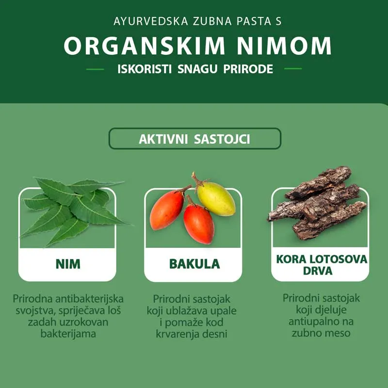 ayurvedska pasta za zube neem dabur (bez fluora) 100ml - slika 3