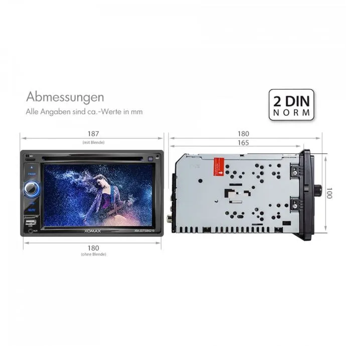 auto radio dvd mp3 bluetooth 6,2" - slika 2
